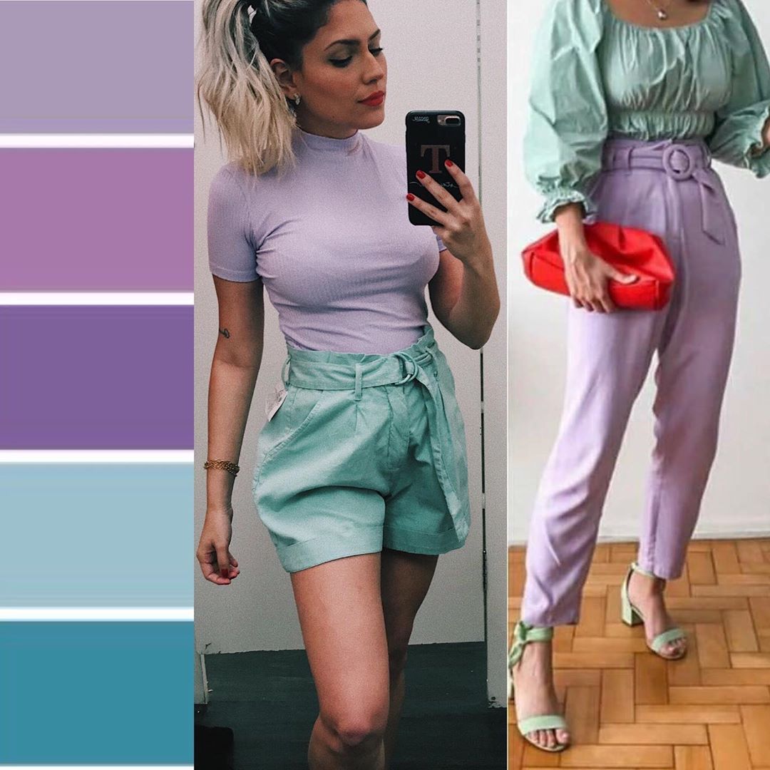  haz que el morado y el verde combinen ropa lavanda y menta