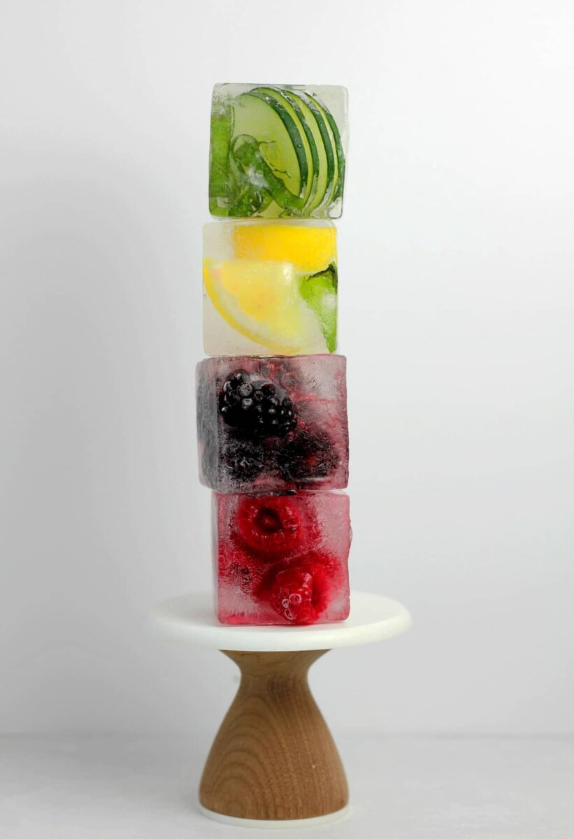 cucumber lemon berry ice cubes uses on face