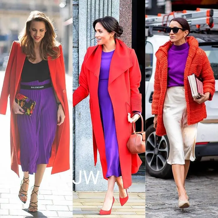 color combination red with purple