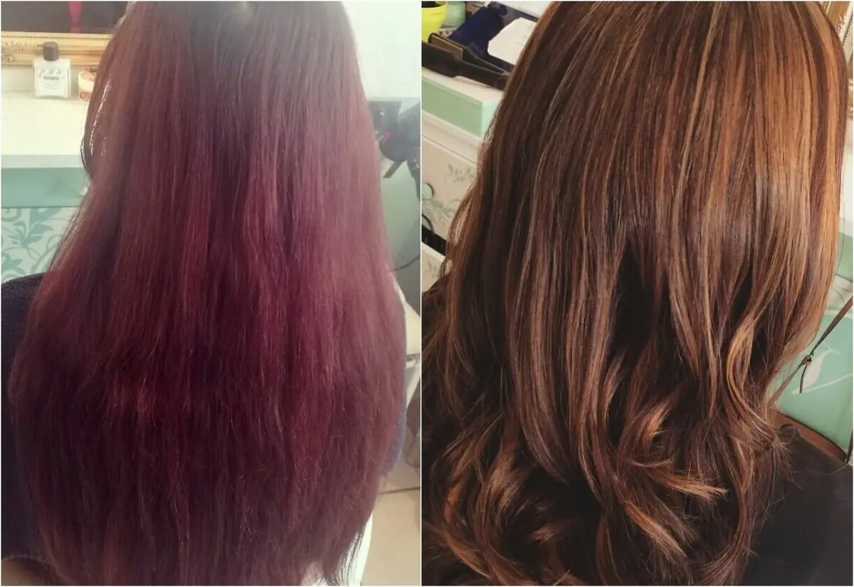 How to dye your hair from red to brown without red tones